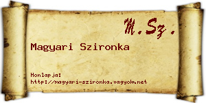 Magyari Szironka névjegykártya